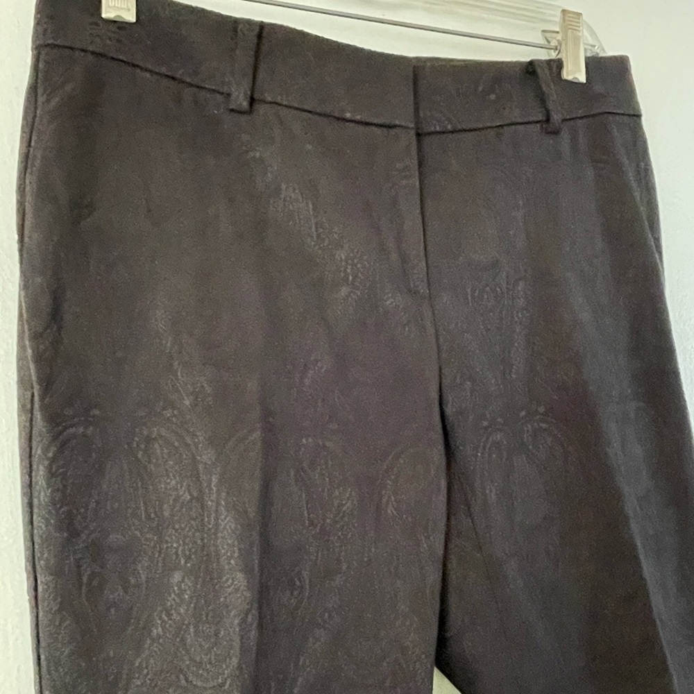 Ann Taylor black tonal paisley pants